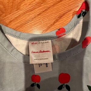 Hanna Andersson Baby Blue Apple Print Shirt/dress.